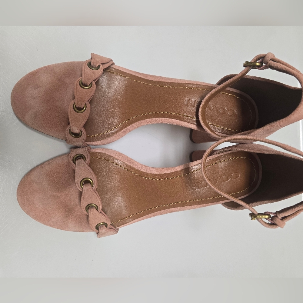Coach Heel Sandal with Coach Link in Peony Size 8b - Picture 4 of 7